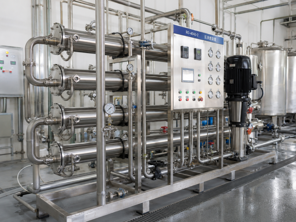 Sanitary-grade stainless steel membrane housing 4040