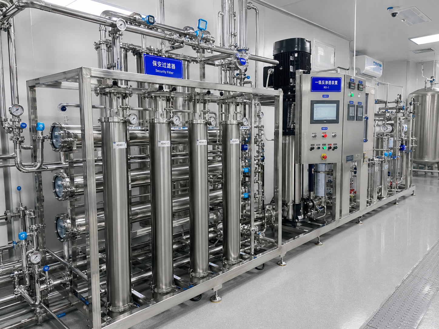 Sanitary-grade stainless steel membrane housing 4040