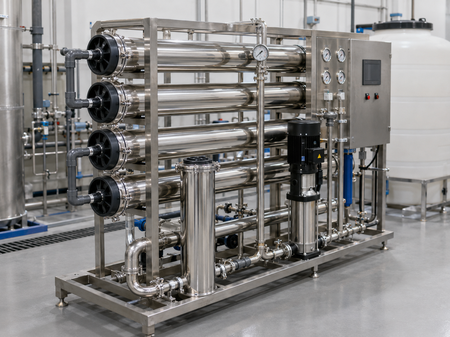 Water treatment stainless steel membrane housing 4040