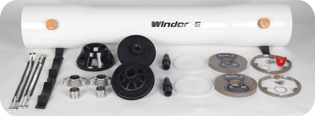 This picture professionally and clearly presents the complete structure and working principle of the 8-inch side-opening reverse osmosis membrane housing of the Hedelong brand, perfectly combining the physical appearance with the description of the core internal structure. The picture adopts a professional layout with left and right sections. On the right side, two white, cylindrical FRP (fiberglass reinforced plastic) membrane shells are displayed in a diagonal arrangement. One of the end caps is clearly marked with the word "Side Port", directly indicating its core interface design for lateral water intake/outlet. On the left side, two enlarged cross-sectional views are provided, respectively revealing the internal structure with side end caps and open ends: the orange central area represents the installation position of the RO membrane element, the white circular flow channel shows the water flow path, and the clear blue arrows intuitively indicate the standard reverse osmosis process where water enters from the side port, circulates around the membrane element, and the purified water is output from the central tube. The pure white background highlights the product itself to the fullest extent. This combination of physical objects and cross-sectional views effectively demonstrates that this membrane shell is the core pressure vessel in the industrial reverse osmosis system. Its side-opening design facilitates the system's piping and integration. The 8-inch large diameter is suitable for high flow requirements, and the precise internal flow channel design ensures uniform water distribution and stable desalination efficiency. The overall picture is intuitive and professional, effectively conveying the core values of reliable product structure, efficient performance, and ease of understanding.