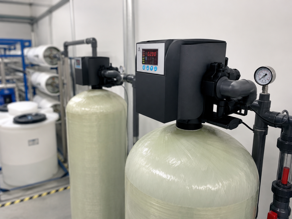 F143 control valve combined with filtration and softening(7m³/h