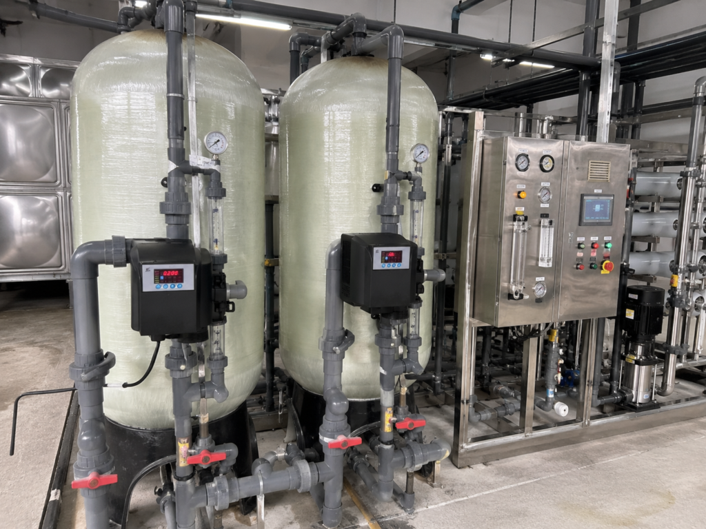 F143 control valve combined with filtration and softening(7m³/h