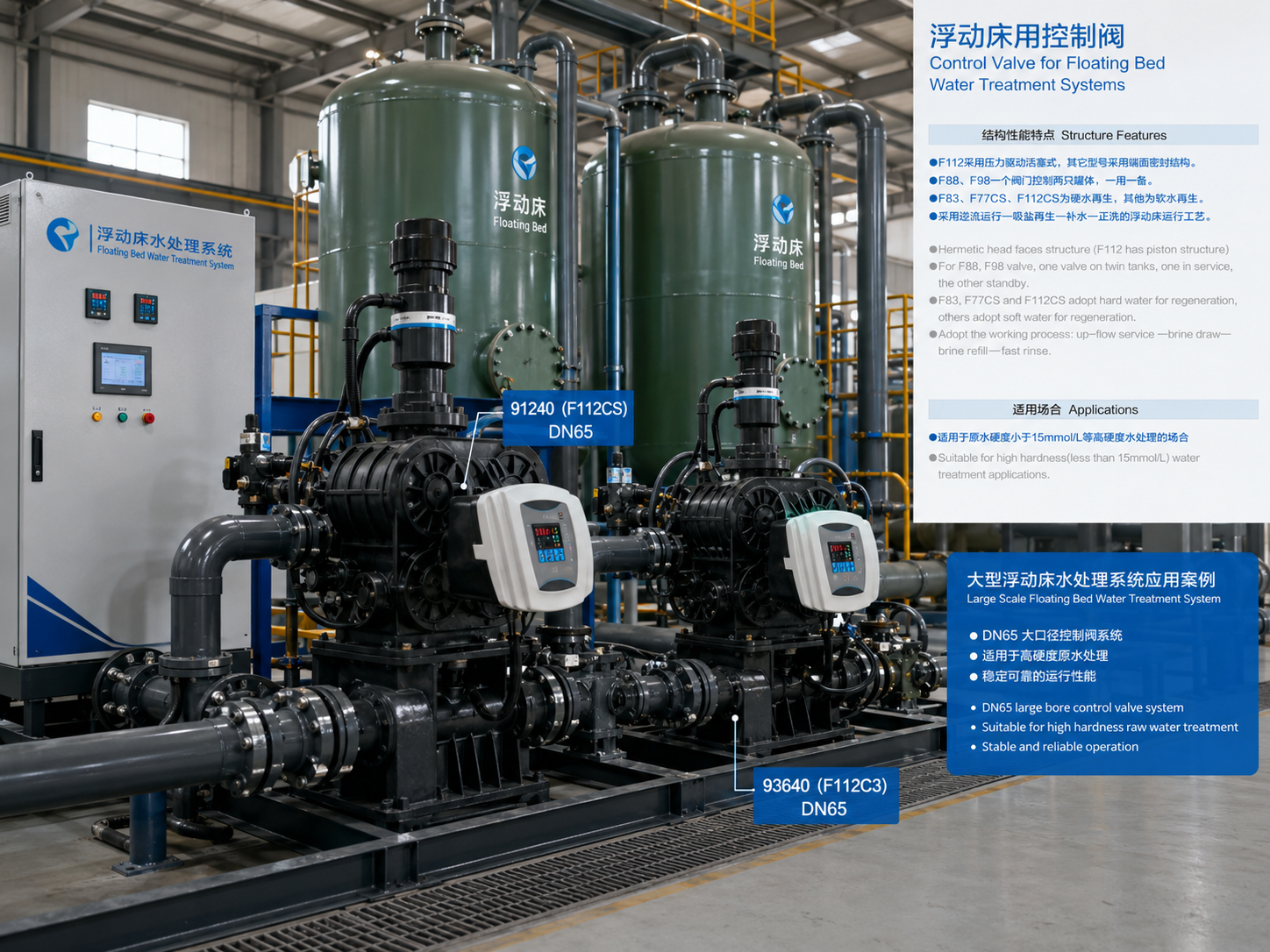 Control Valve for Floating Bed Water Treatment Systems
