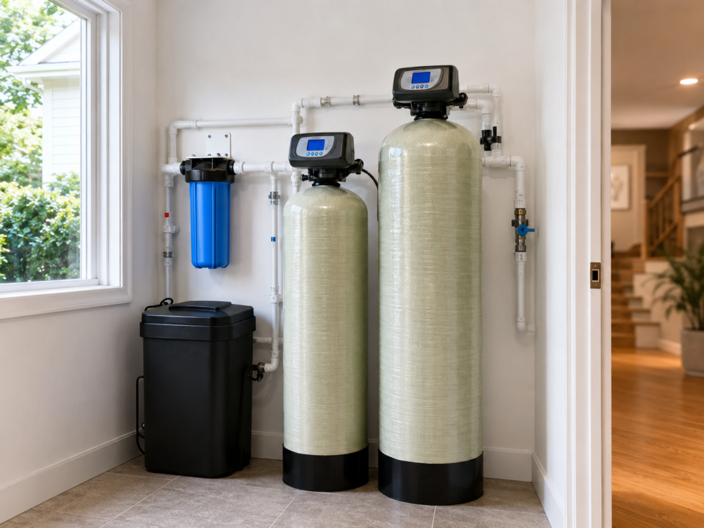 F105BX control valve in residential softener
