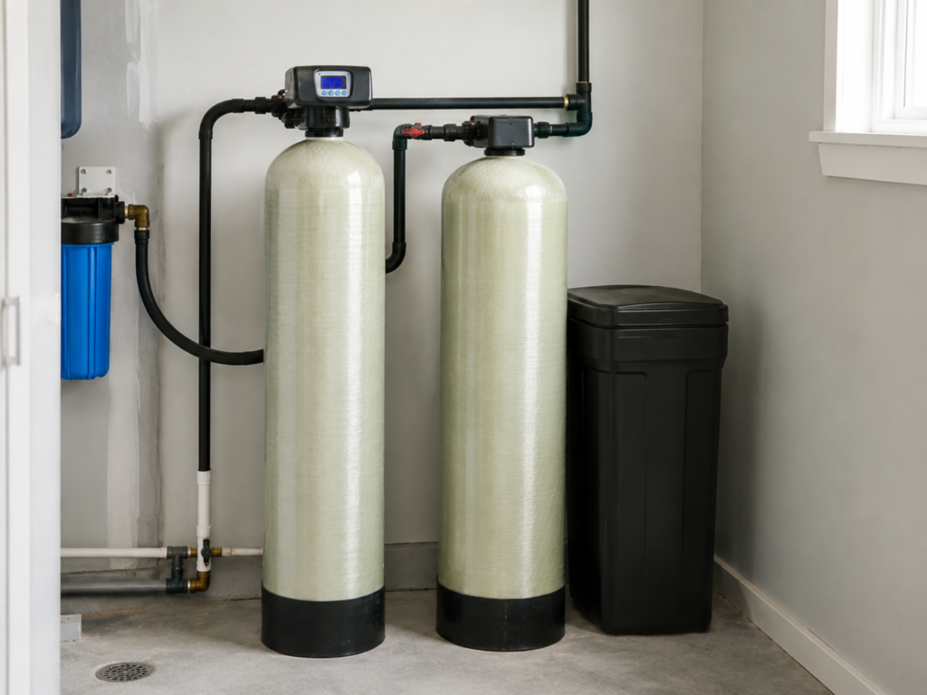F105BX control valve in residential softener