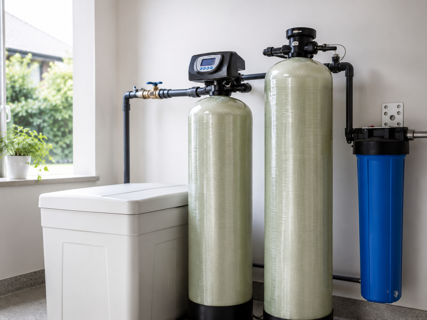 F105BX control valve in residential softener