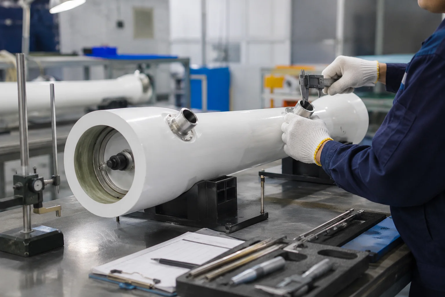 Quality control pressure testing station