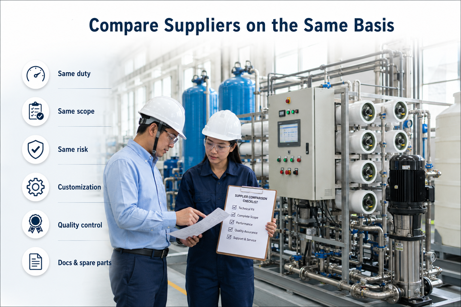 compare water treatment equipment suppliers