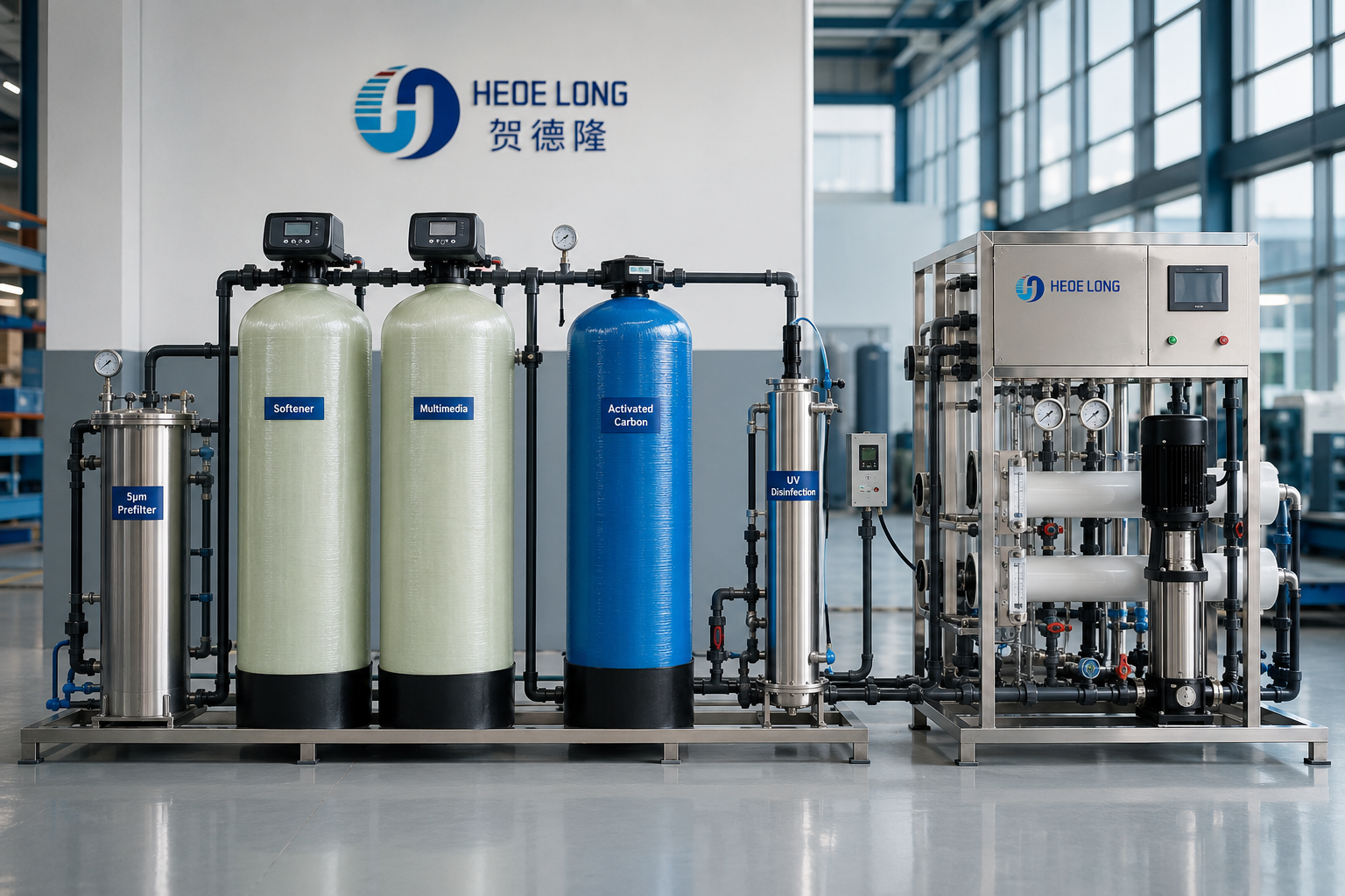well water treatment train