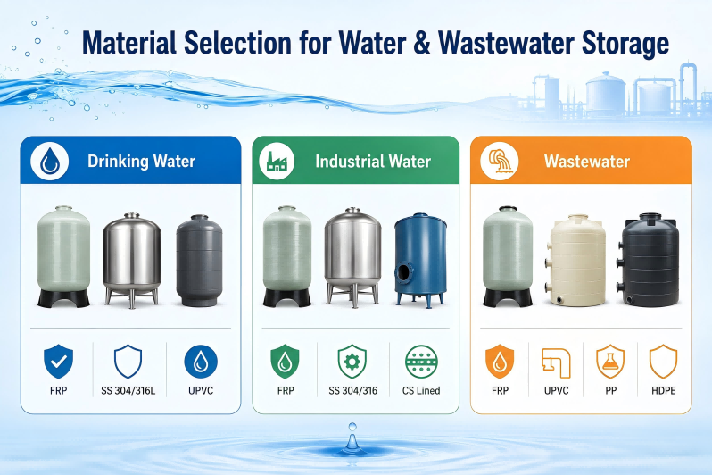 Material Selection for Water and Wastewater Storage water and wastewater treatment industry storage solutions material selection