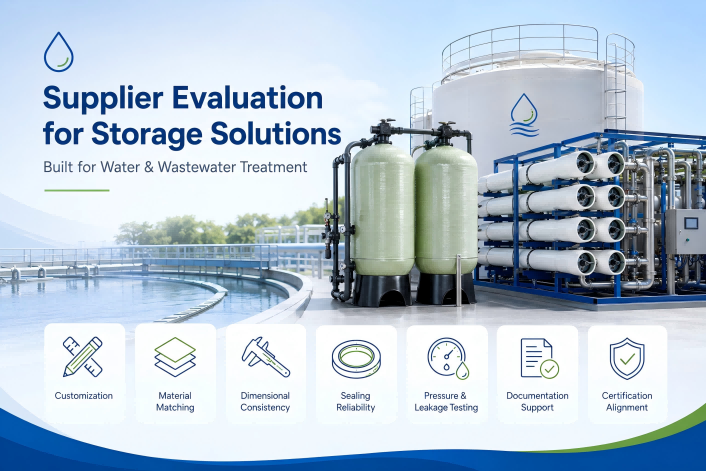 Supplier Evaluation for Storage Solutions water and wastewater treatment industry storage solutions supplier evaluation