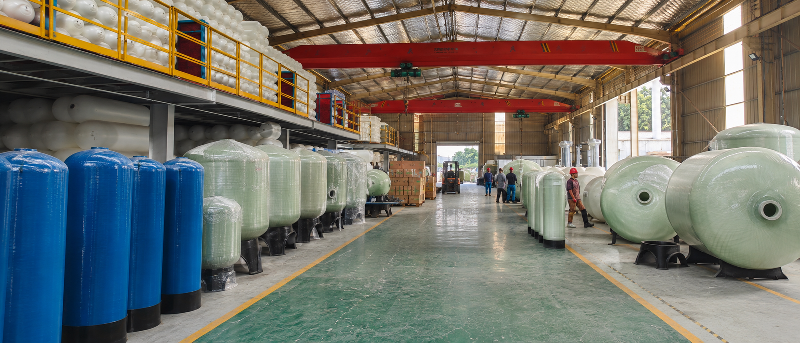 Hedelong manufacturing facility -- precision FRP pressure vessel production line