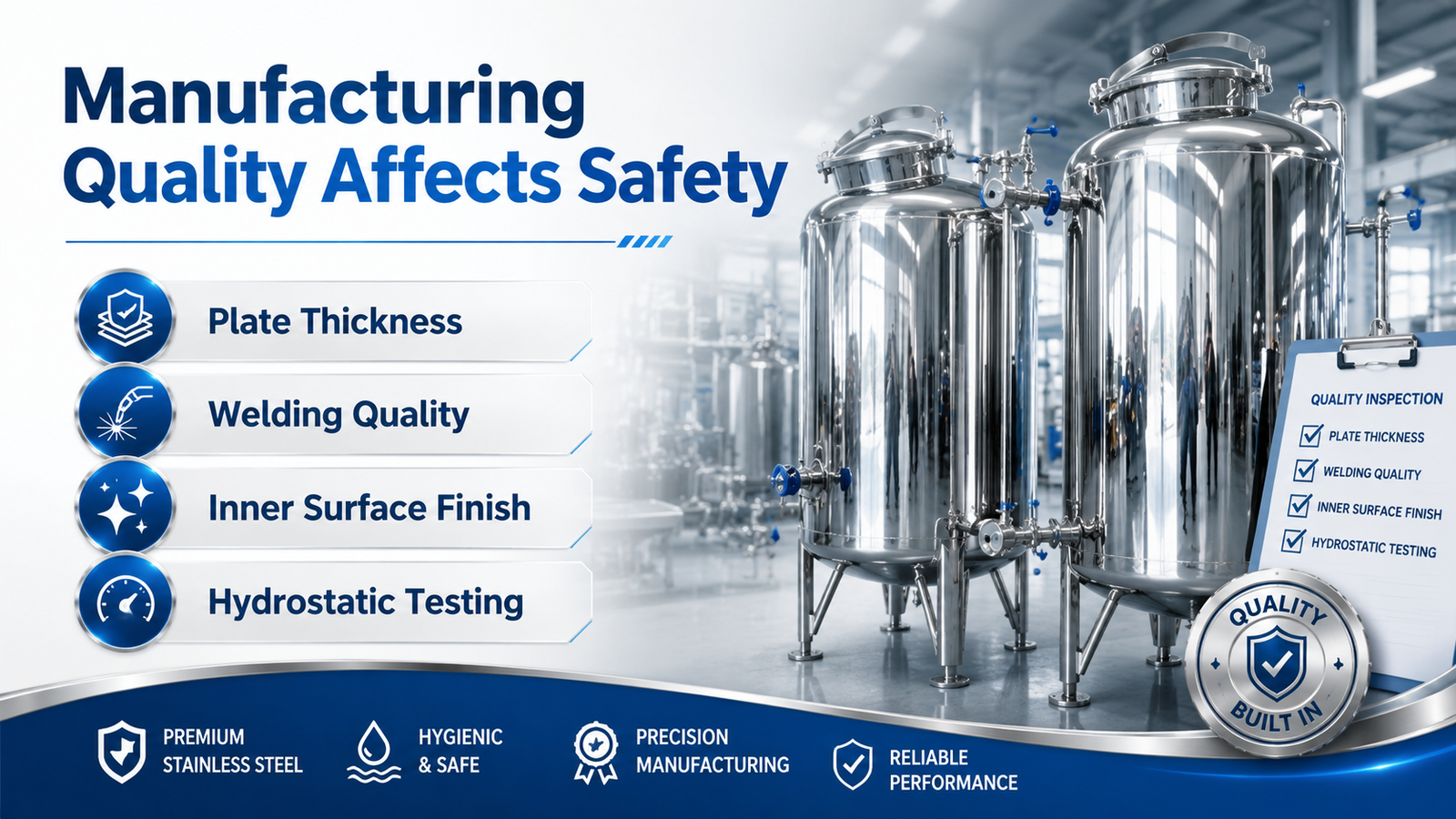 stainless steel tank welding inspection