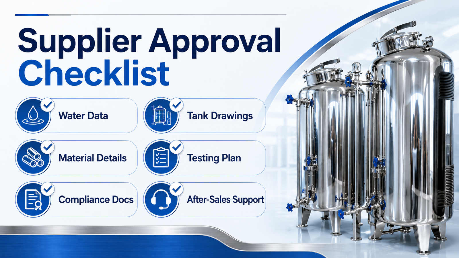 stainless steel water tank supplier checklist