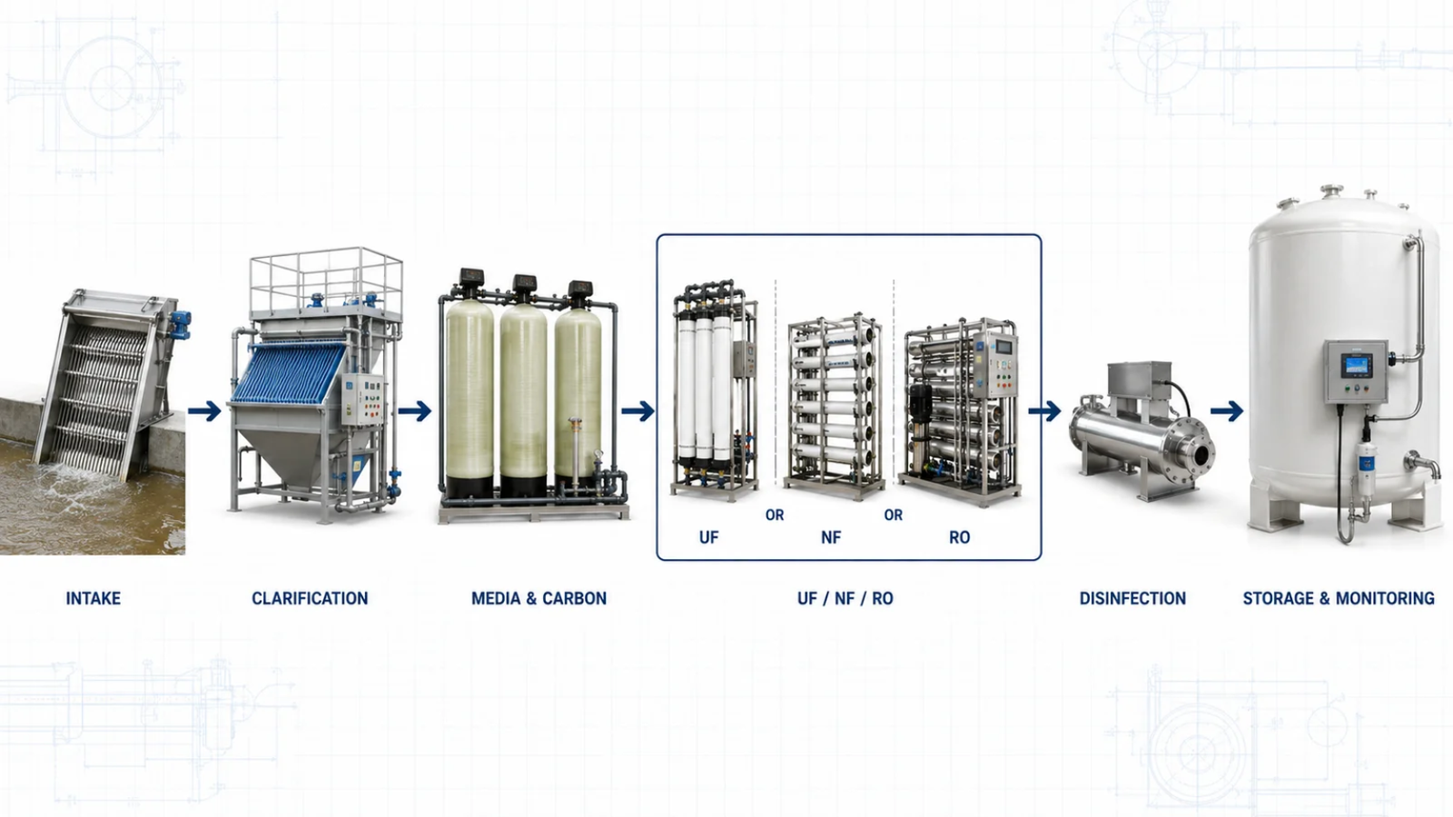 water treatment plants multi-barrier drinking water treatment process