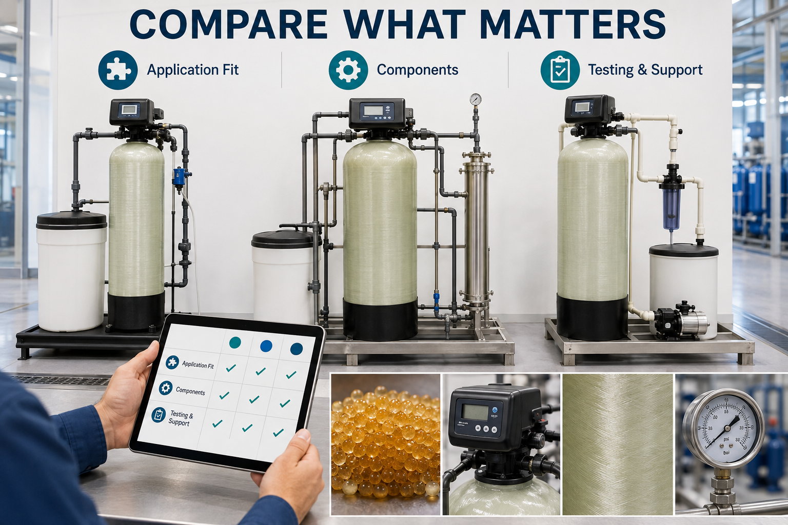 water softeners supplier comparison checklist