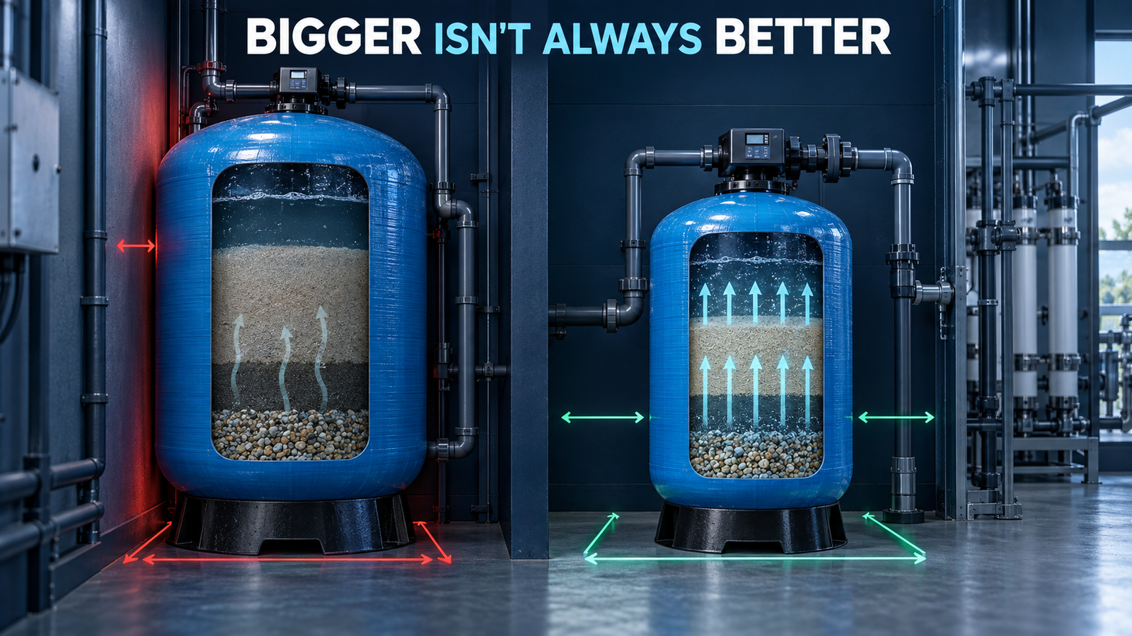 bigger FRP tank size is not always better