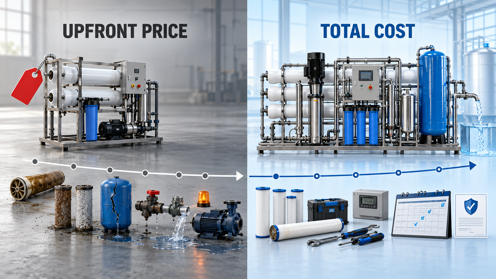 industrial water treatment system cost and total cost of ownership