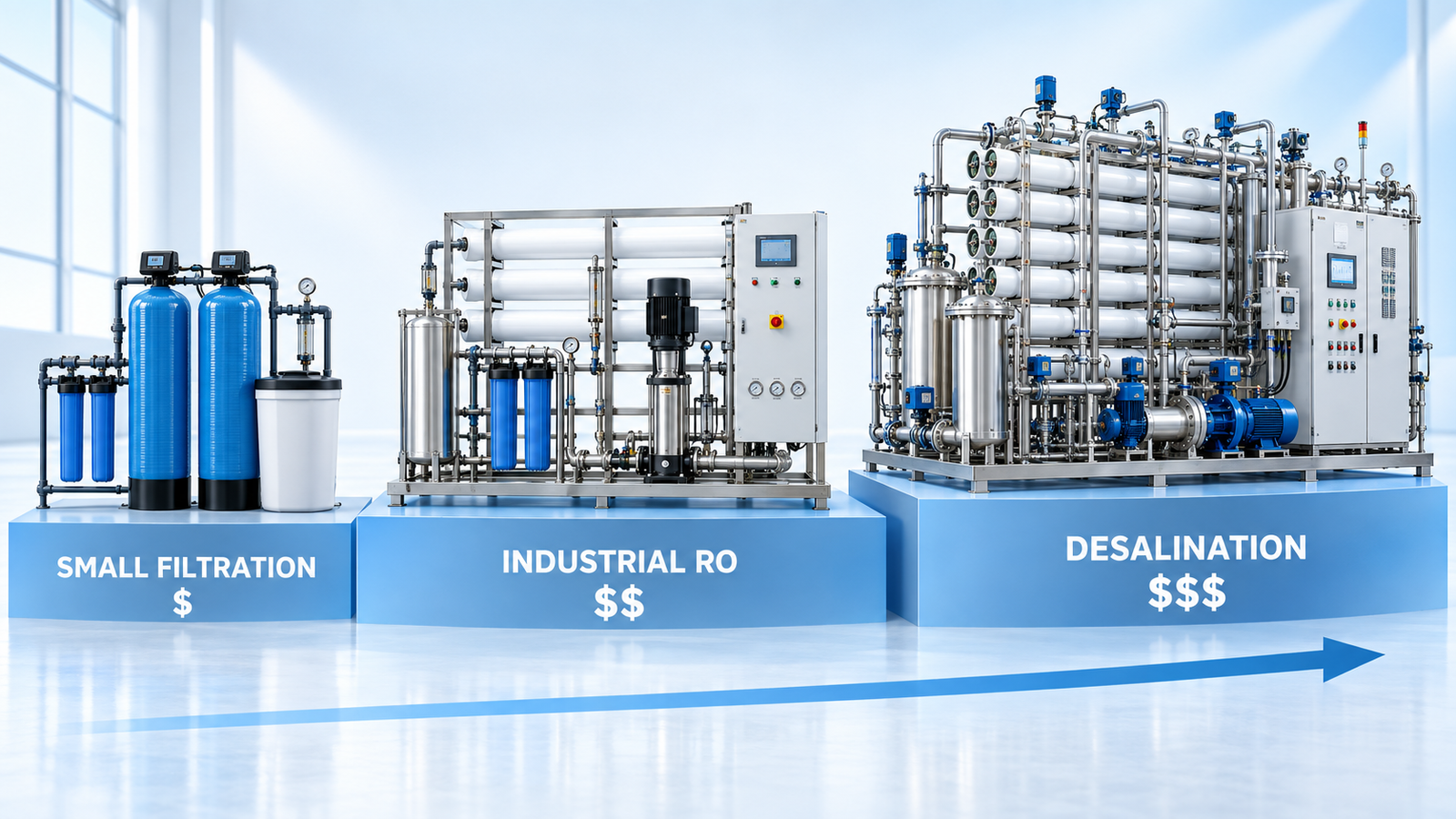 industrial water treatment system cost ranges for early project budgeting